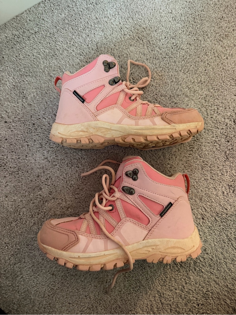 Kids Pink Hiking Boots - Lightweight Trail Shoes